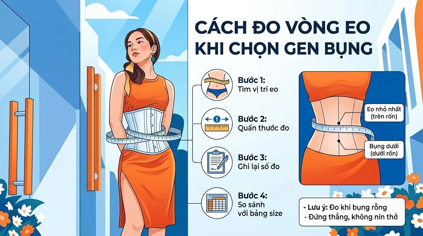 Cách đo vòng eo khi chọn gen bụng