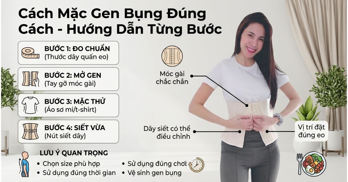Cách mặc gen bụng