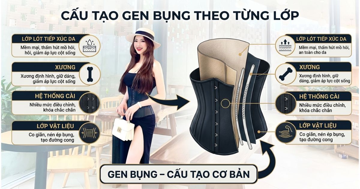 Cấu tạo gen bụng theo từng lớp