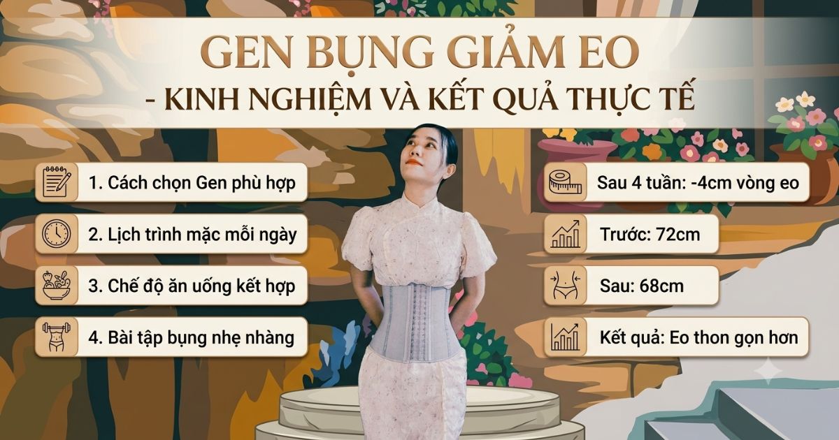 Gen bụng giảm eo - Kinh nghiệm thực tế