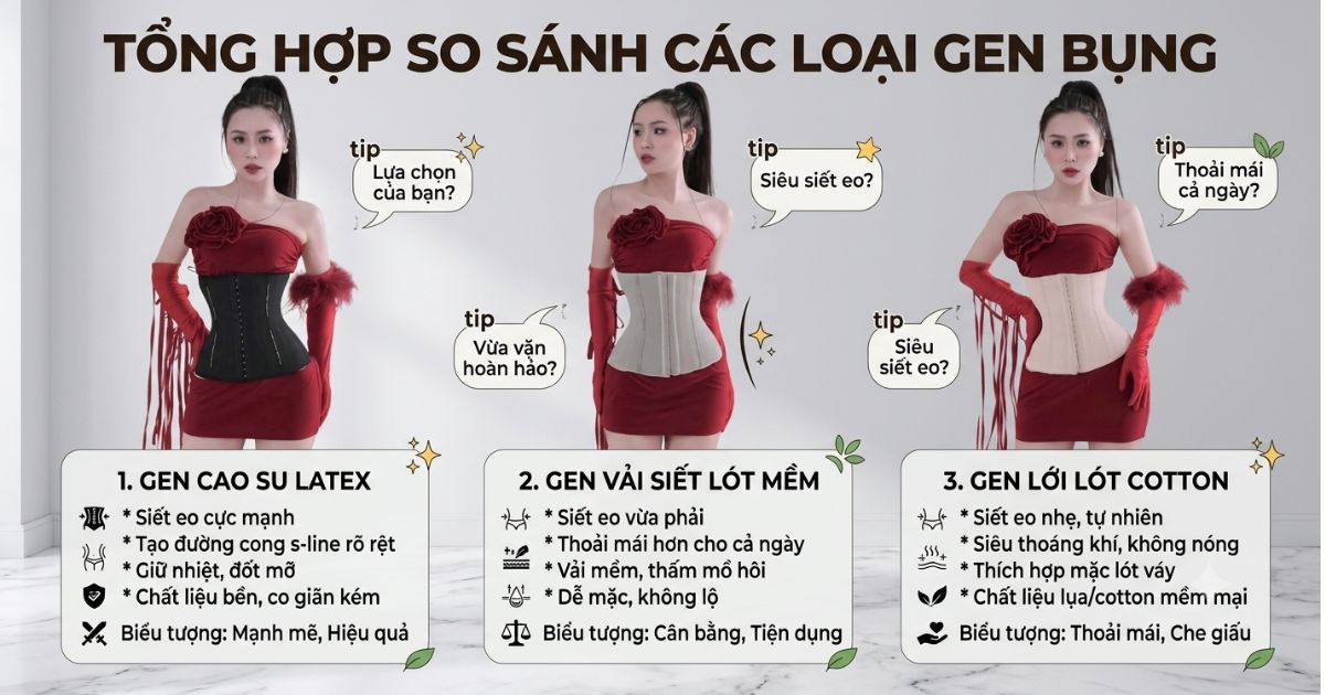 So sánh các loại gen bụng