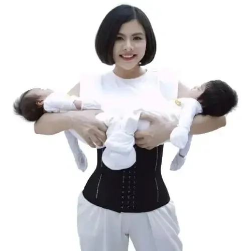 Latex Châu Âu Corset Chuẩn mặt sau